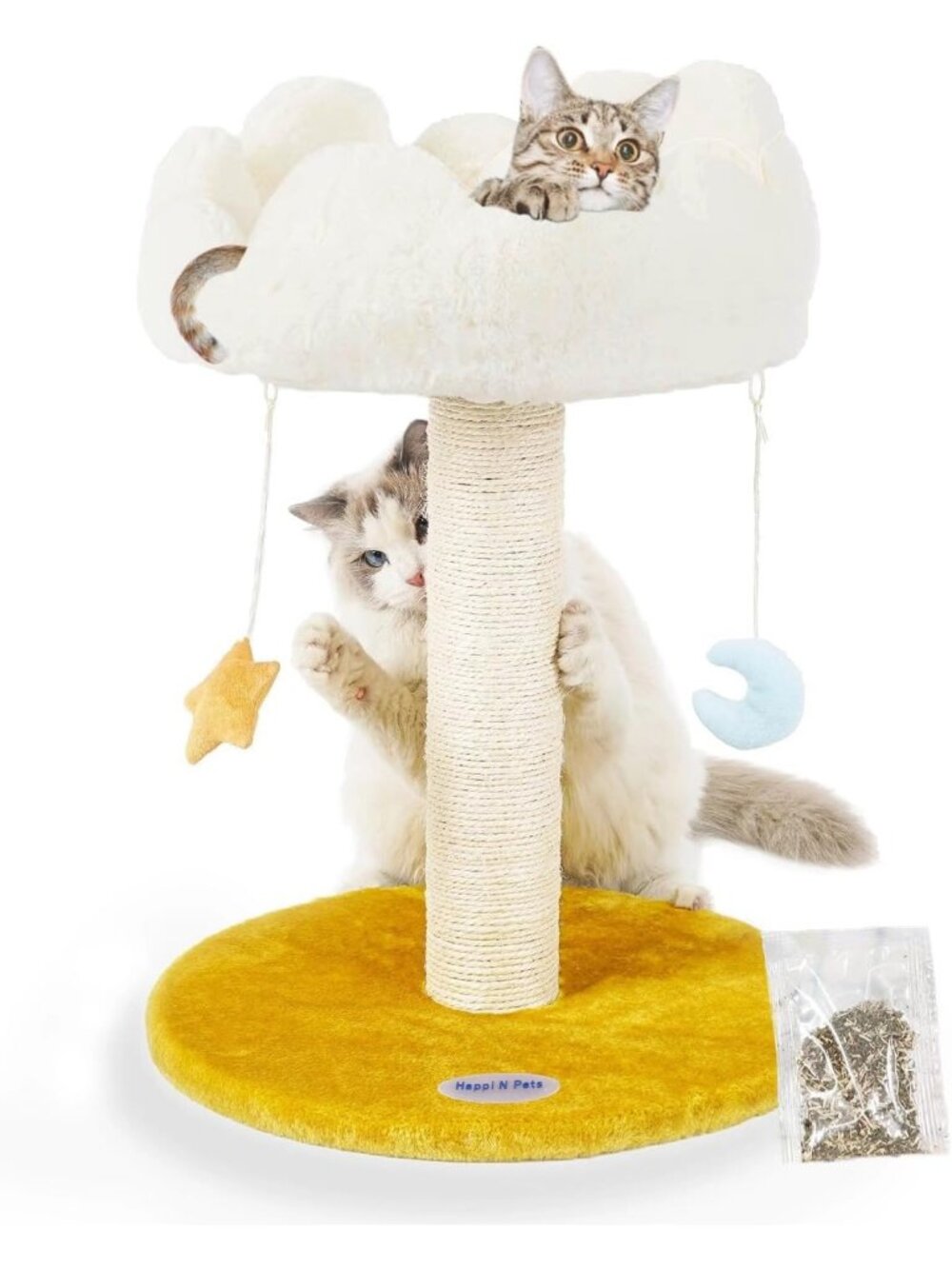 New Cloud Cat Scratching Post with Bed Cat Tree Tower with Soft Perch